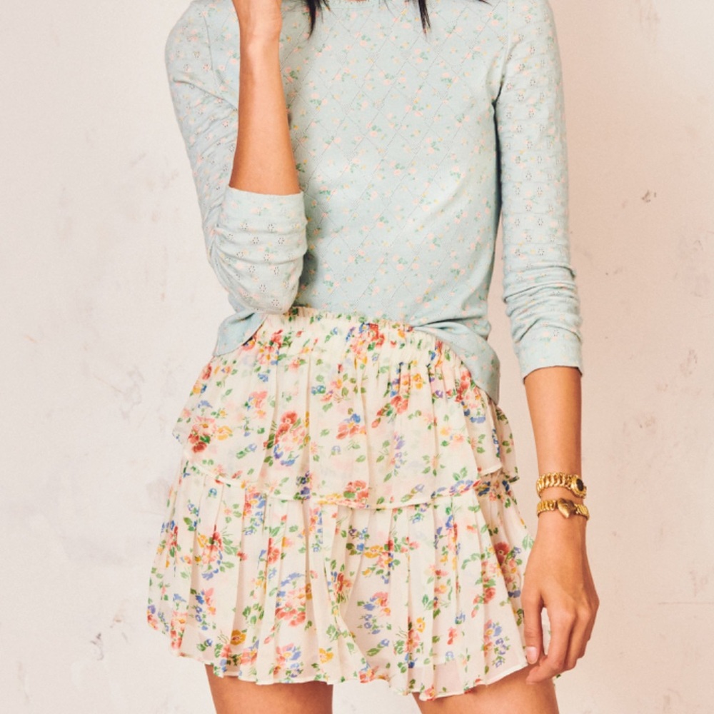 Loveshackfancy ruffle mini skirt